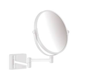 Kosmetické zrcátko Hansgrohe AddStoris sklopné matná bílá 41791700