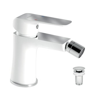 Novaservis Bidetová baterie s výpustí Nobless Tina bílá/chrom 38011,1