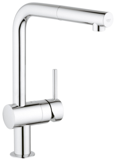 Dřezová baterie Grohe Minta s vytahovací sprškou chrom 32168000