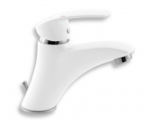 Umyvadlová baterie Novaservis Metalia 57 bez výpusti bílá/chrom 57002/1.1