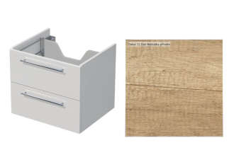 Koupelnová skříňka pod desku se 2 zásuvkami Naturel Ratio 80x56x50 cm dub Nebraska přírodní ZB802Z56.31