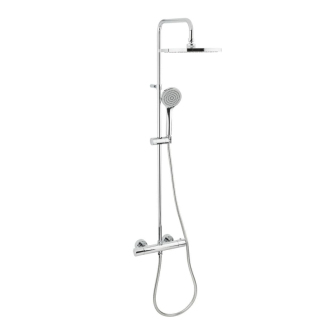 Sprchový systém TRES Base Plus s termostatickou baterií chrom 21639301CR
