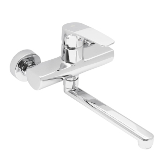 Dřezová baterie SAT SAT Project s otočným ramínkem 150 mm chrom SATBSPRO261