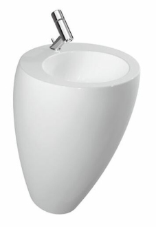 Volně stojící umyvadlo Laufen Alessi 53x53 cm otvor pro baterii uprostřed H8119714001041