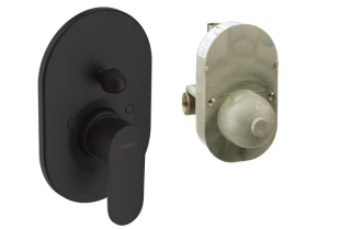 Vanová baterie Hansgrohe Vernis Blend včetně podomítkového tělesa matná černá 71473670