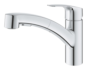 Dřezová baterie Grohe Eurosmart s vytahovací sprškou, 2 proudy chrom 30305001