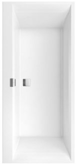 Obdélníková vana Villeroy & Boch Squaro 170x75 cm litý mramor levá i pravá UBQ170SQE2DV-01