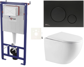 Závěsný wc set do lehkých stěn / předstěnová SAT SIKOSSREX6768K