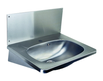 Umyvadlo Sanela 44x19 cm nerez mat otvor pro baterii uprostřed SLUN02