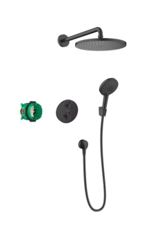 Sprchový systém Hansgrohe Croma pod omítku s termostatickou baterií matná černá 27961670
