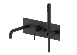 Vanová baterie Paffoni Light včetně podomítkového tělesa černý mat LIG001NO