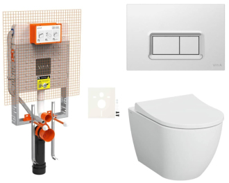 Cenově zvýhodněný závěsný WC set Vitra k zazdění + WC Vitra Nuo SIKOVIZNUO680