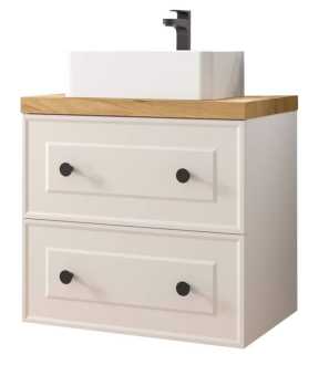 Koupelnová skříňka pod umyvadlo Salgar Renoir 60x58x46 cm bílá bavlna mat RENOIR60BM