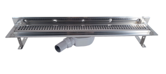 Sprchový žlab S-Line Klasik 80 cm nerez lesk čtverečky ZLAB80NRZ1LEM