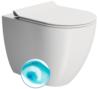 PURA WC mísa stojící, Swirlflush, 36x55cm, spodní/zadní odpad, bílá dual-mat 880309