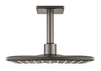 Hlavová sprcha Grohe Rainshower SmartActive Cube strop včetně sprchového ramena kartáčovaný Hard Graphite 26481AL0