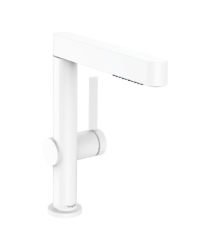 Umyvadlová baterie Hansgrohe Finoris s vytahovací sprškou, 2 proudy matná bílá 76063700