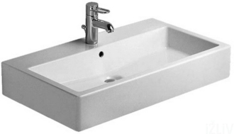 Umyvadlo Duravit Vero 80x47 cm otvor pro baterii, s přetokem 0454800000