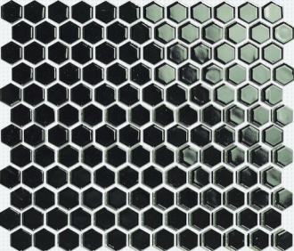 Keramická mozaika Premium Mosaic černá 26x30 cm lesk MOS26BK