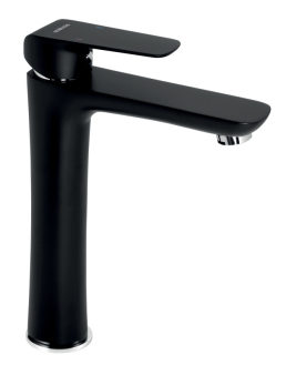 Vysoká umyvadlová baterie Novaservis Nobles Tina bez výpusti černá 38501/1,5