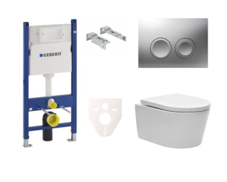 Cenově zvýhodněný závěsný WC set Geberit do lehkých stěn / předstěnová montáž+ WC SAT Brevis SIKOGES7W3S