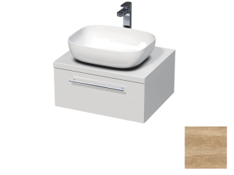 Koupelnová skříňka pod umyvadlo na desku Naturel Ratio 60x29,6x50 cm dub Nebraska přírodní ND601Z26.31