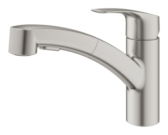 Dřezová baterie Grohe Eurosmart New s otočným ramínkem supersteel 30305DC1