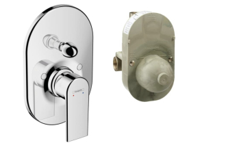 Vanová baterie Hansgrohe Vernis Shape včetně podomítkového tělesa chrom 71472000