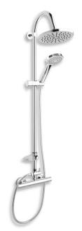 Sprchový systém Novaservis na stěnu s mýdlenkou chrom SET040/TER,0