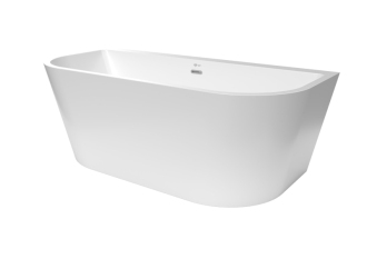 Volně stojící vana SAT Katy 160x75 cm akrylát, ke zdi, SATKATY1600