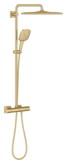 Sprchový systém Grohe Rainshower System na stěnu s termostatickou baterií brushed cool sunrise 26837GN0