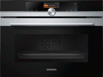 Siemens iQ700, Vestavná kompaktní kombinovaná parní trouba, 60 x 45 cm, Nerez, CS636GBS2