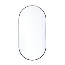 Zrcadlo B-Way oválné 120x60cm, černý rám ZBWOV12060C