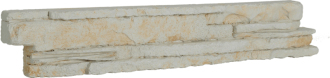 Obklad Vaspo kámen považan bílá 6,7x37,5 cm reliéfní V53203