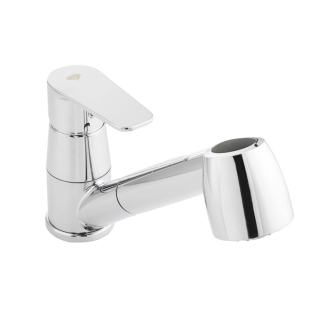 Dřezová baterie SAT Project s vytahovací sprškou chrom SATBSPRO283