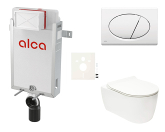 Cenově zvýhodněný závěsný WC set Alca k zazdění + WC Glacera Alfa SIKOAA1
