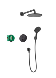 Sprchový systém Hansgrohe Raindance S pod omítku s termostatickou baterií matná černá 27959670