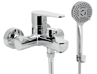 Vanová baterie Novaservis Titania Fresh Eco se sprchovým setem 100 mm chrom 96025,0E