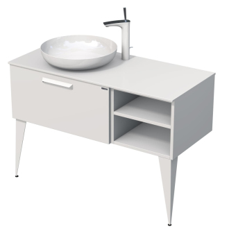 LUXE um.skř.s desk. 110cm bí.mat/krion L LUXE110LBMBU