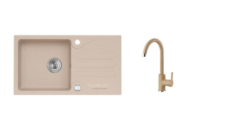 Set dřezu a baterie Alveus Galapagos 30 + Tonia / 55 beige SETA125