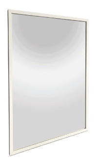 Zrcadlo Naturel Oxo v bílém rámu, 60x80 cm, ALUZ6080B