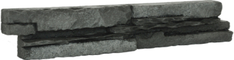 Obklad Vaspo kámen považan černá 6,7x37,5 cm reliéfní V53201