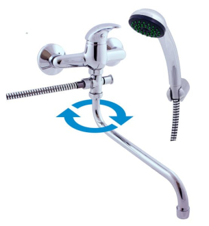 Vanová baterie RAV SLEZÁK Sázava se sprchovým setem 150 mm chrom SA056.5/1