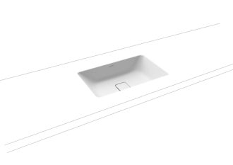 Zápustné umyvadlo Kaldewei Cono 3087 56,9x38,2 cm alpská bílá bez otvoru pro baterii, bez přepadu 902306003001