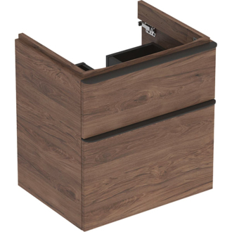 Koupelnová skříňka pod umyvadlo Geberit Smyle Square 58,4x62x47 cm ořech 500.352.JR.1