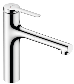 Dřezová baterie Hansgrohe Zesis s vytahovací sprškou, 2 proudy chrom 74801000