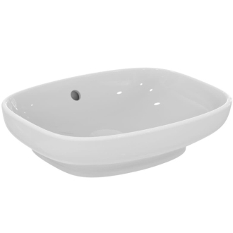 Umyvadlo na desku Ideal Standard I.life B 46,5x38,5 cm bez otvoru pro baterii, s přepadem T509201