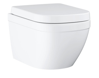 Wc s prkénkem softclose závěsné Grohe EURO-CERAMIC alpská bílá zadní odpad 39693000