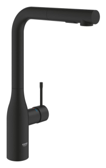 Dřezová baterie Grohe Essence s vytahovací sprškou, 2 proudy phantom black 30504KF0