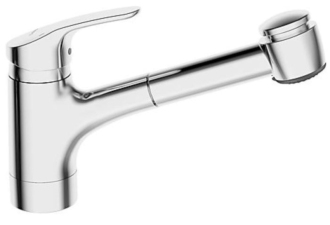 Dřezová baterie Hansa MIX s vytahovací sprškou, 2 proudy chrom 01382283